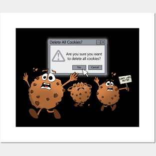 Delete Your Cookies Funny Computer Geek T-Shirt Posters and Art